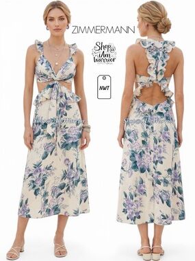 fit and flare dress knee length Sleeveless Mikado Fit And Flare Midi Dress With V-Back In Electric Ice